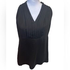 Banana Republic Tank Top Womens Size 12 Black Sleeveless Back Zipper